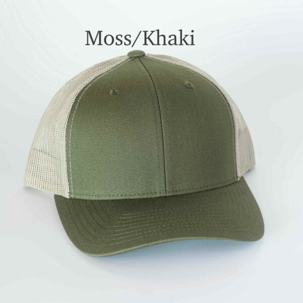 Moss/Khaki Leather Patch Hat