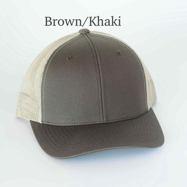 Brown/Khaki Leather Patch Hat