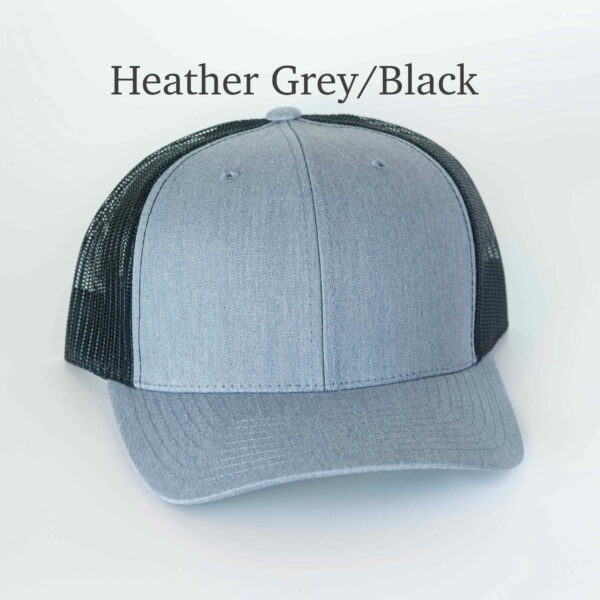 Heather Grey/Black Leather Patch Hat