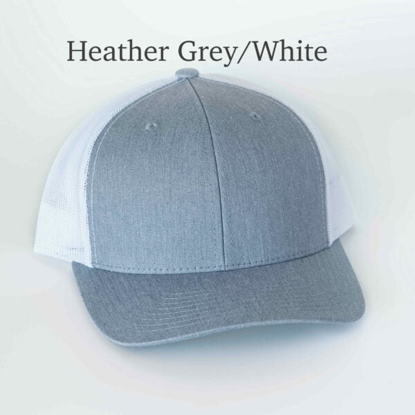 Heather Grey/White Leather Patch Hat