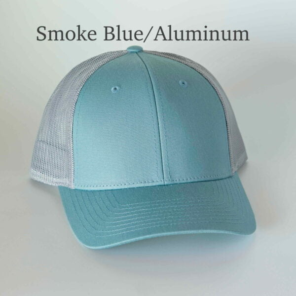 Smoke Blue/Aluminum Leather Patch Hat