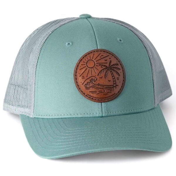 Ocean Waves Leather Patch Hat