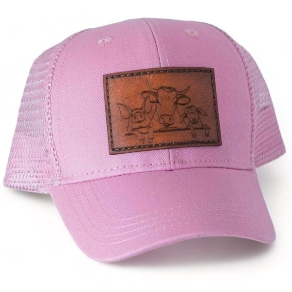 Farm Animals Leather Patch Hat - Youth & Infant