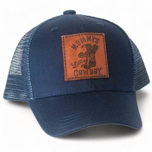 Mommy's Little Cowboy Leather Patch Hat - Youth & Infant