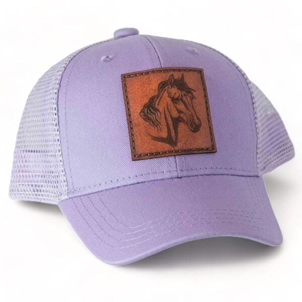 Horse Head Leather Patch Hat - Youth & Infant