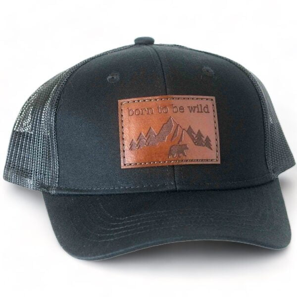 Born to be Wild Leather Patch Hat - Youth & Infant