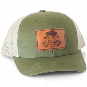 Worry Less Explore More Leather Patch Hat