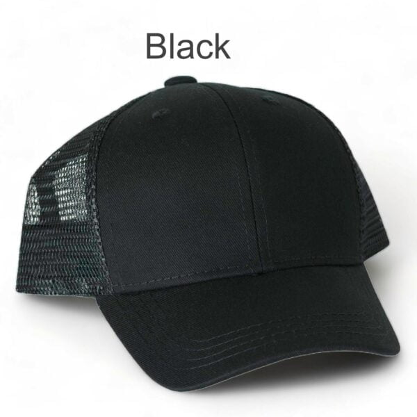 Black Leather Patch Hat - Youth & Infant