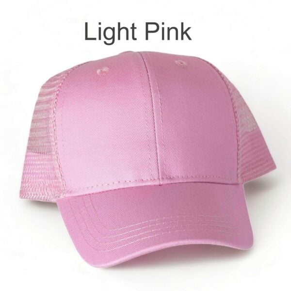 Light Pink Leather Patch Hat - Youth & Infant