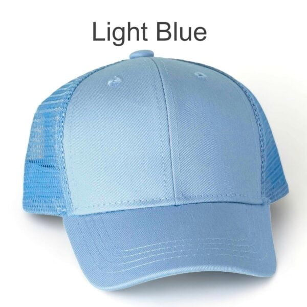 Light Blue Leather Patch Hat - Youth & Infant