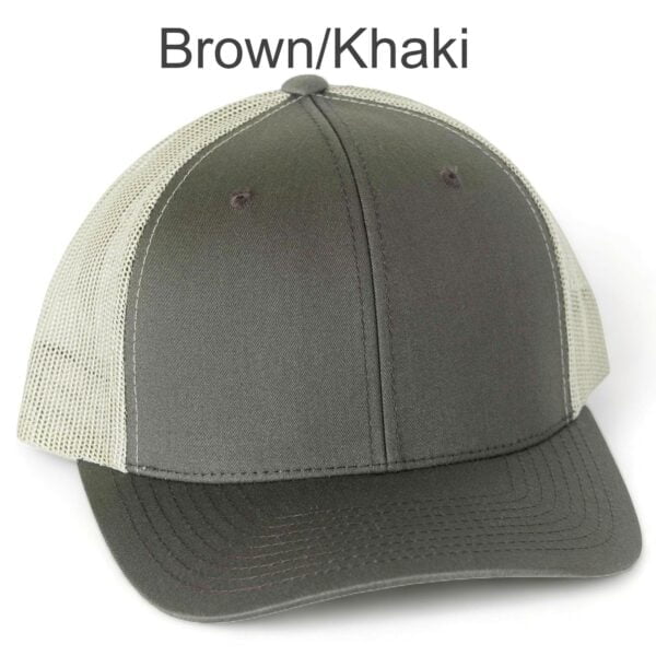 Brown / Khaki Leather Patch Hat