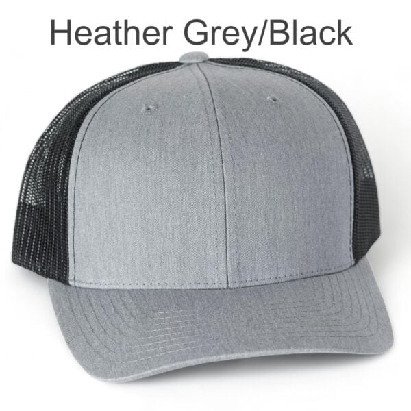 Heather Grey / Black Leather Patch Hat