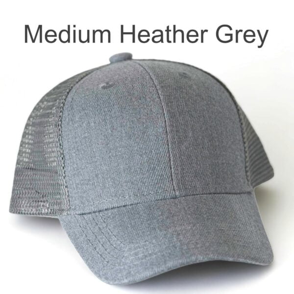 Medium Heather Grey Leather Patch Hat - Youth & Infant