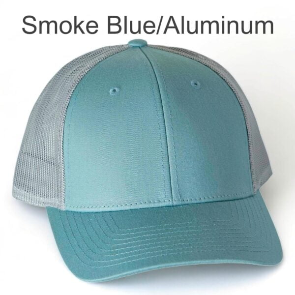 Smoke Blue / Aluminum Leather Patch Hat