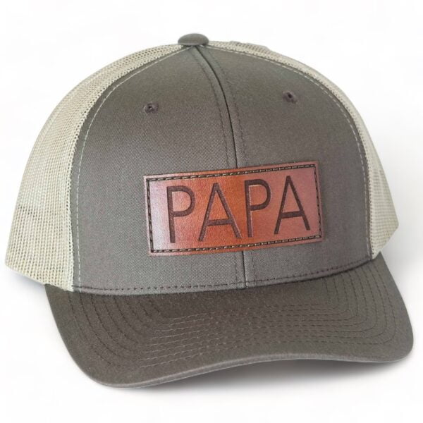 PAPA Leather Patch Hat