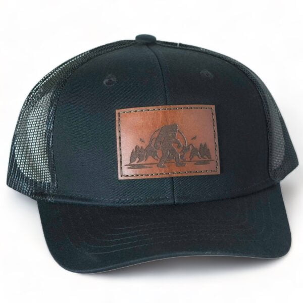 Bigfoot Scene Leather Patch Hat - Youth & Infant