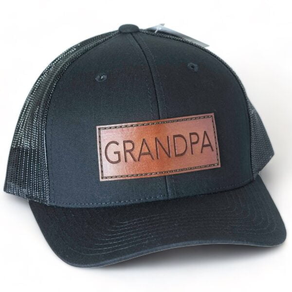 Grandpa Leather Patch Hat