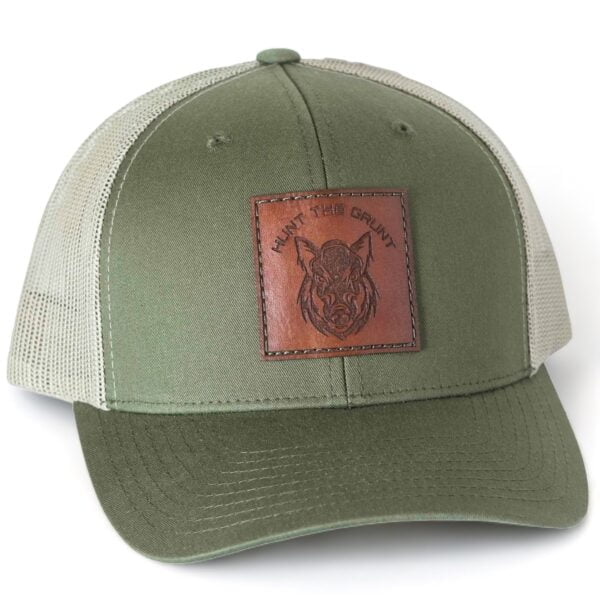 Hunt the Grunt Leather Patch Hat
