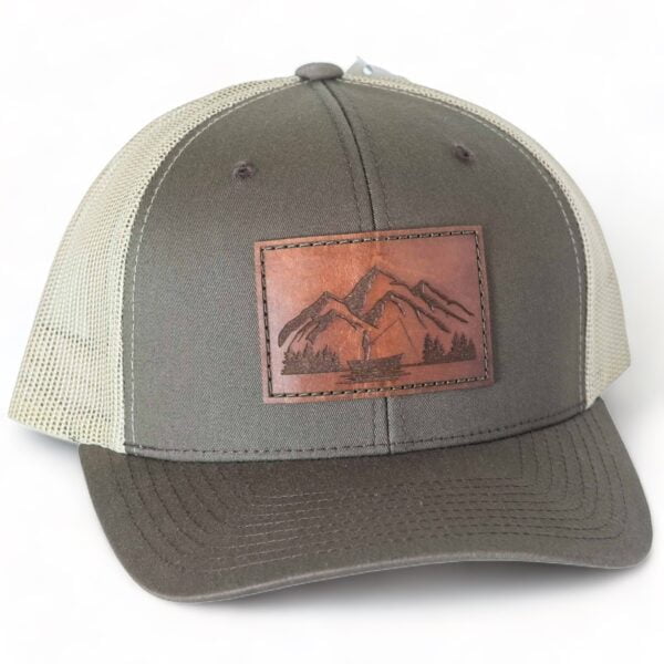 Mountain Fishing Leather Patch Hat
