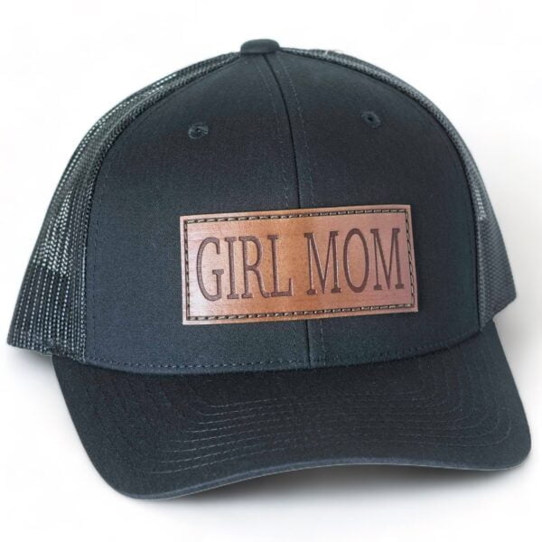 Girl Mom Leather Patch Hat