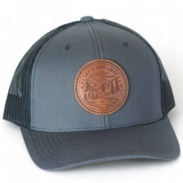 Let's Get Lost Leather Patch Hat