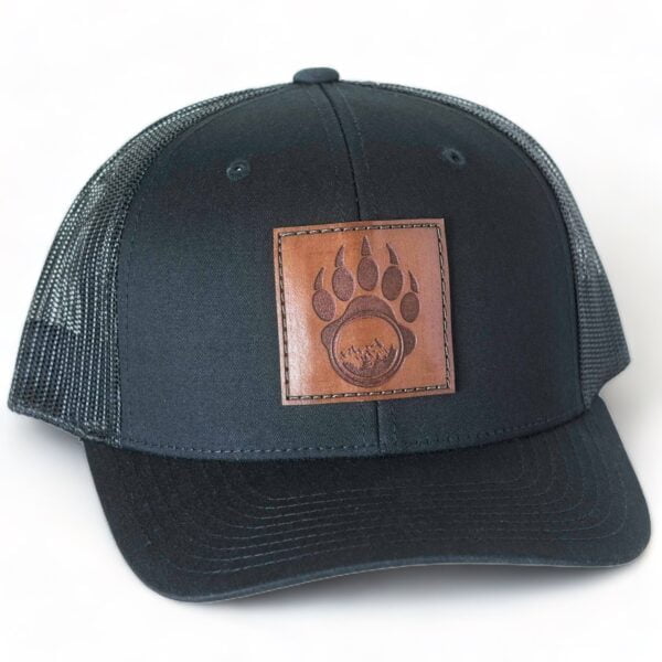 Bear Paw Leather Patch Hat