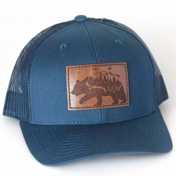 Bear Mountain Leather Patch Hat