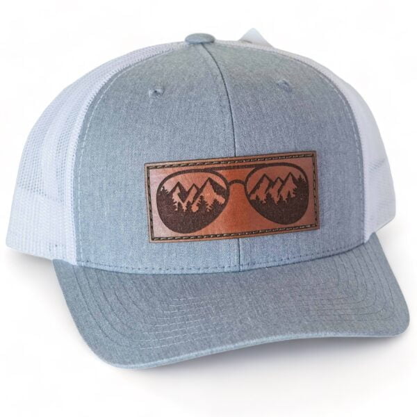 Mountain Sunglasses Leather Patch Hat