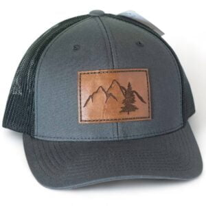 Mountain & Pine Leather Patch Hat