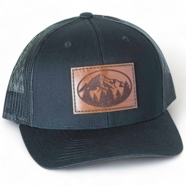Mountain Pine Oval Leather Patch Hat