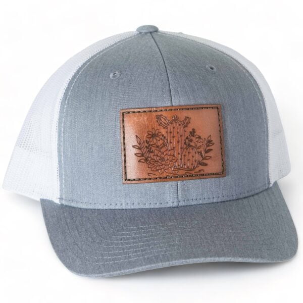 Desert Wildflowers Leather Patch Hat