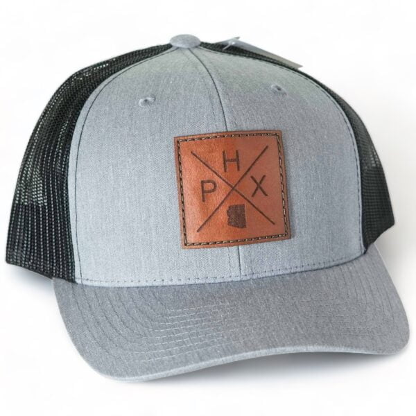 PHX Phoenix Arizona Leather Patch Hat