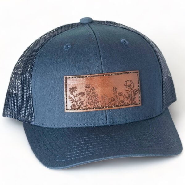 Wildflowers Leather Patch Hat